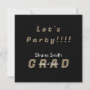 Search for contemporary graduation invitations Black