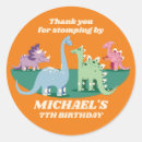Search for colourful dinosaur stickers Kids birthday party
