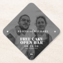 Search for open bar wedding save the dates Black and white