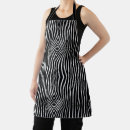 Search for zebra skin aprons Black and white