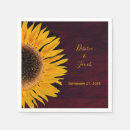Search for sunflower wedding napkins Burgundy