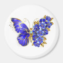 Recherche de fée papillon magnets Bleu