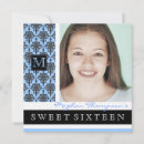 Search for monogram sweet 16 invitations Sixteen