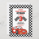 Recherche de 3 ans invitations Voiture de course
