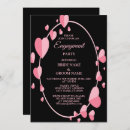 Search for hearts engagement party invitations Pink