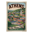 Recherche de athènes posters De voyage rétro