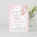 Search for daisy 1st birthday invitations Pink bow