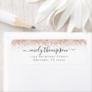 Search for rose gold glitter return address labels Sparkly