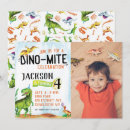 Search for dinosaur photo birthday invitations Tyrannosaurus