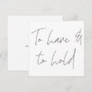 Search for to have and to hold wedding invitations Typography