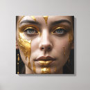 Search for woman in gold canvas prints Portrait