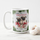 Search for christmas pug mugs Funny dog