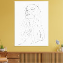 Search for abstract woman face art Black and white