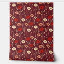 Search for floral leaf pattern art Red