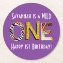 Search for wild one coasters 1st birthday