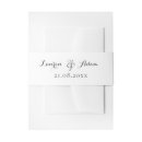 Search for black wedding invitation belly bands Calligraphy script