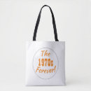 Search for 1970s retro tote bags Typography