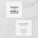 Recherche de professeur anglais cartes visite Enseignant