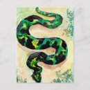 Recherche de serpent vert cartes postales Faune