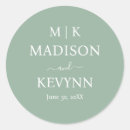 Search for green and white wedding stickers Simple