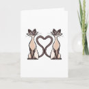 Search for siamese cats cards Heart