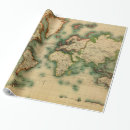Search for vintage map wrapping paper World