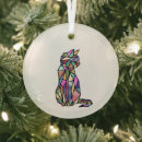Search for stained glass ornaments Cat