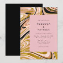 Search for blush and gold wedding invitations Marble