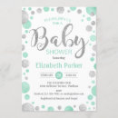 Search for mint green and silver invitations For her