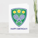 Search for tennis racket birthday cards Player