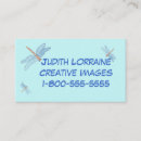 Recherche de libellule bleue cartes visite Affaires