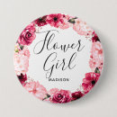 Recherche de fleur rose badges Demoiselle d'honneur