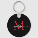 Search for red keychains Monogrammed