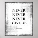 Search for never giving up quotes posters Winston churchill quote
