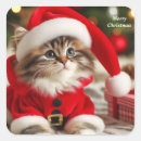 Search for merry christmas cat stickers Reindeer