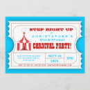 Search for carnival ticket birthday invitations Red