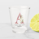 Search for monogram shot glasses Birthday