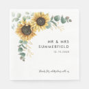 Search for sunflower wedding napkins Watercolor