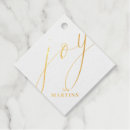 Search for gold foil gift tags Joy