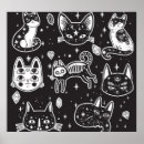 Search for vintage halloween cat posters Background