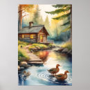 Search for cabin posters Watercolor