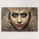 Search for womans face puzzles Abstract