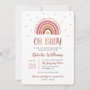 Search for boho rainbow baby shower invitations Terracotta