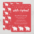 Search for stylish white elephant invitations Red