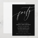 Search for elegant 40th birthday invitations Modern