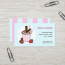 Search for ice cream shop business cards Pink
