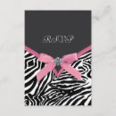 Search for pink zebra response invitations Rsvp