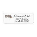 Search for peace symbol return address labels Flower power