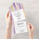 Search for purple and gold wedding invitations Glam