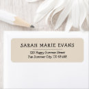 Search for beige return address labels Minimalist
